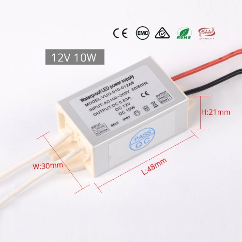 Imagen de Fuente de alimentación LED impermeable 10W 20W 45W 220V a 12V Controlador para focos LED Transformador IP67