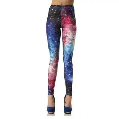 Image de Leggings 3D Galaxy Noir & Blanc - Tendance Mode Féminine