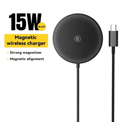 Image de Chargeur Sans Fil Magnétique 15W Qi - Compatible iPhone & Xiaomi