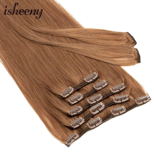 Image of Luxurious Brazilian Remy Human Hair Extensions – Natural Clip-In Hair Pieces for Instant Volume & Length