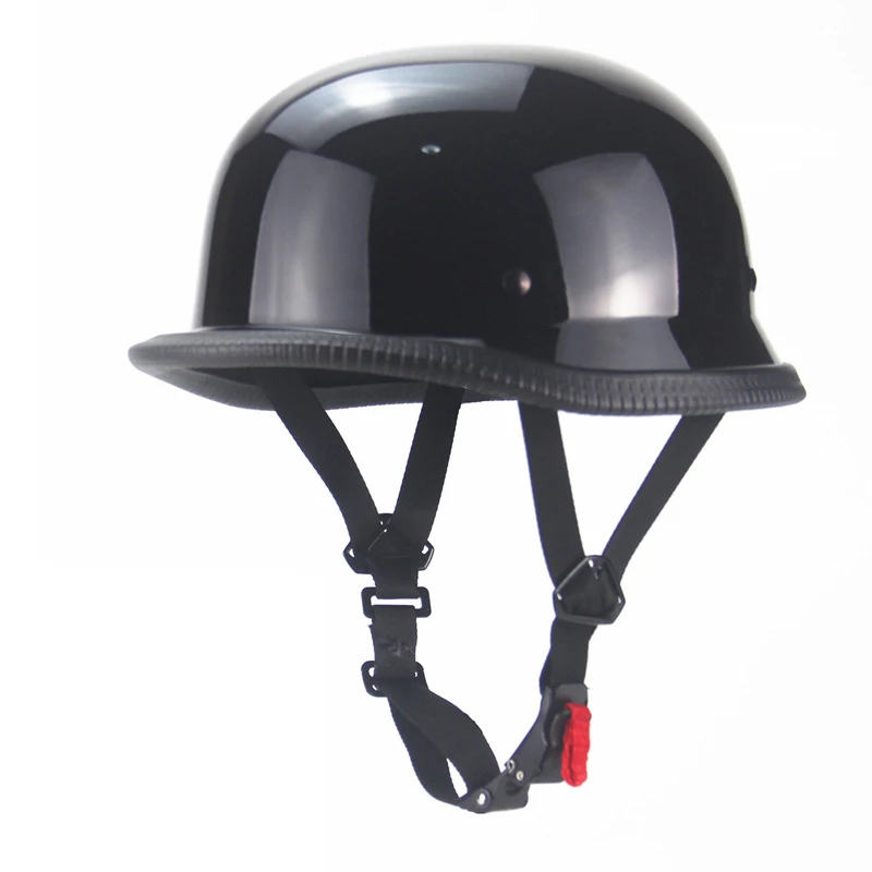 Image of Vintage Retro Half-Face Motorcycle Helmet for Scooter Riders – Classic Biker Style with Crash Protection