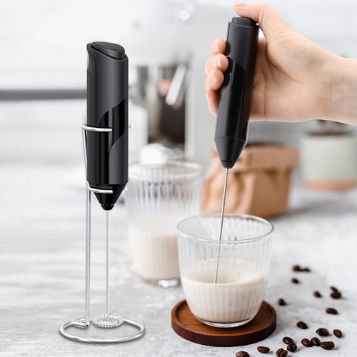 Imagen de Espumador de Leche Eléctrico Portátil con Batería: Crea Espuma Perfecta para Café, Chocolate y Bebidas Frías en Cualquier Lugar