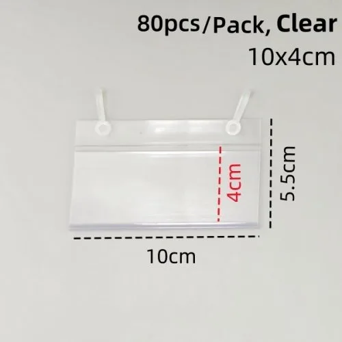 Przezroczysty 10x4cm 80pcs