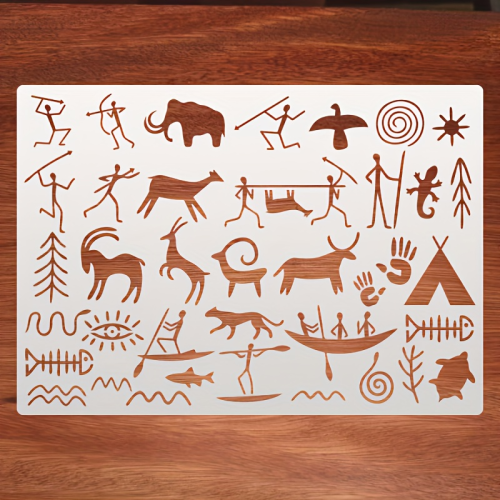 Immagine di Stencil Artistici A4 per Pittura Murale e Scrapbooking
