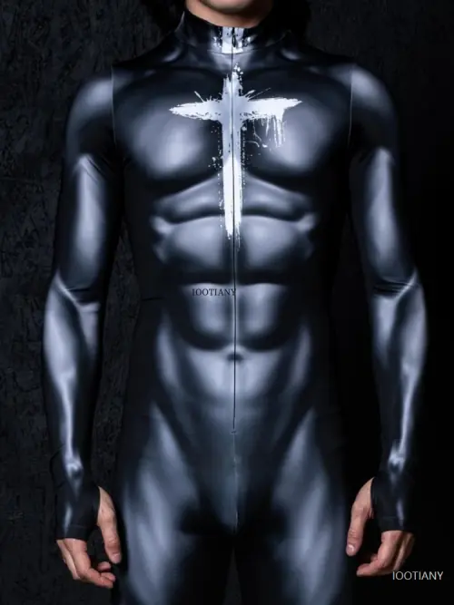 Image de Combinaison Musculaire Noire pour Couple - Costume Cosplay Adulte