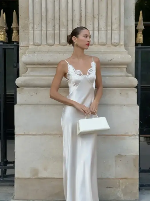 Image de Robe de Soirée Longue Satin Élégante