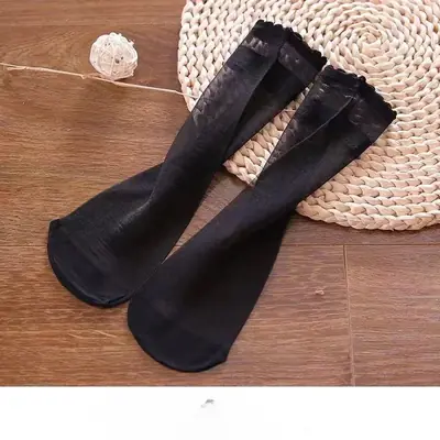 Image de Chaussettes d'Été Transparentes - 10 Paires Ultra-Fines