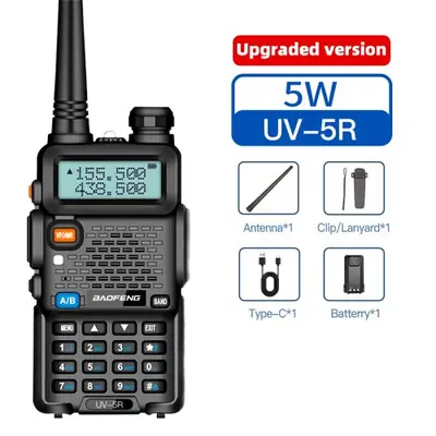 Image de Baofeng UV-5R Pro - Talkie-Walkie Double Bande 128 Canaux