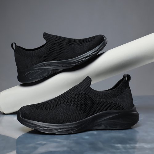 Immagine di Scarpe da Uomo in Mesh Elastico Leggero – Scarpe Sportive per Escursionismo e Corsa Autunnali, Modello Casual di Alta Qualità
