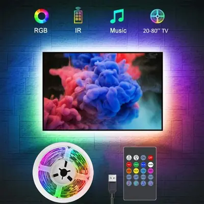 Image de Ruban LED RGB USB - Éclairage Ambiance Musique & TV