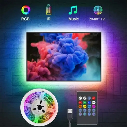 Image de Ruban LED RGB USB - Éclairage Ambiance Musique & TV