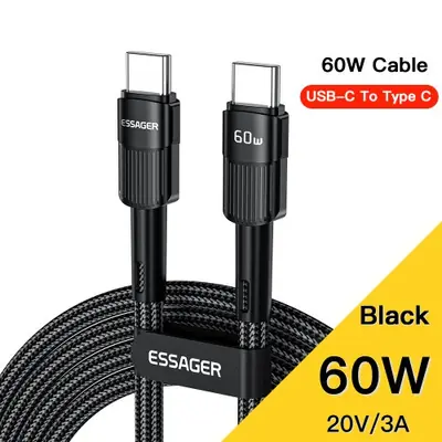 Image de Câble USB-C 66W Charge Rapide - Compatible Samsung, Huawei, OnePlus, Poco F3