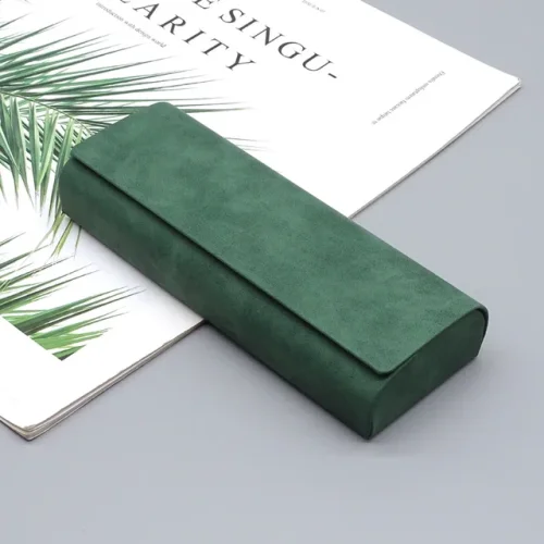Zdjęcie 2 szt. Proste skórzane etui na okulary, retro pudełko do przechowywania okularów korekcyjnych, okula...