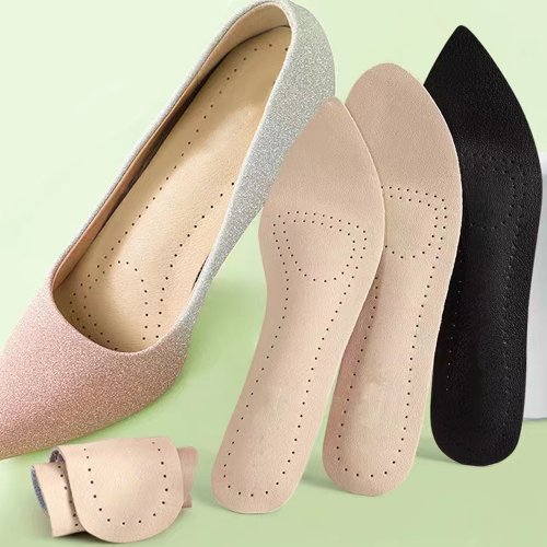Image de Semelles Adhésives Cuir Anti-Transpiration pour Femmes