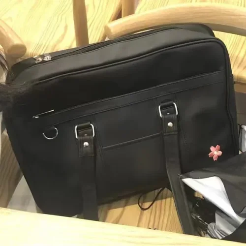 Immagine di 2024 nuove donne giapponese JK uniforme borsa in PU studente pendolare borsa da scuola grande capacità una spalla borse a tracolla borsa ToteBag