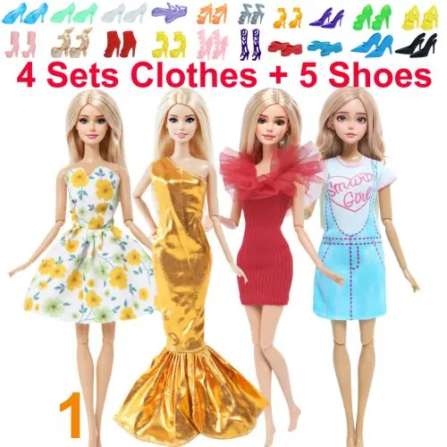 Image de Tenues de Mode pour Poupée 11,5 Pouces - Ensemble de 10 Pièces