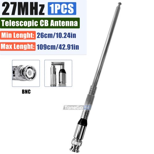 Imagen de Antena telescópica portátil CB de 27MHz SMA hembra/SMA-macho/BNC/TNC para UV-K5(8) TK118 CB-58 UV-98 PLUS ICOM Kenwood Walkie Talkie