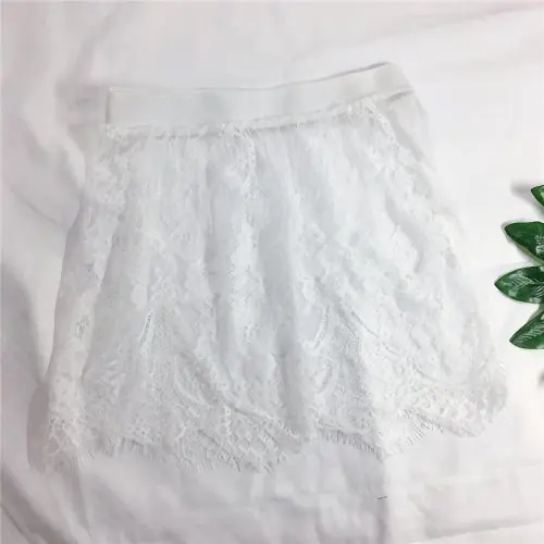 Image de Jupe Dentelle Transparente Mini Sexy - Noir & Blanc