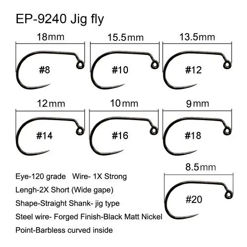 Hameçon à mouche jig 9240
