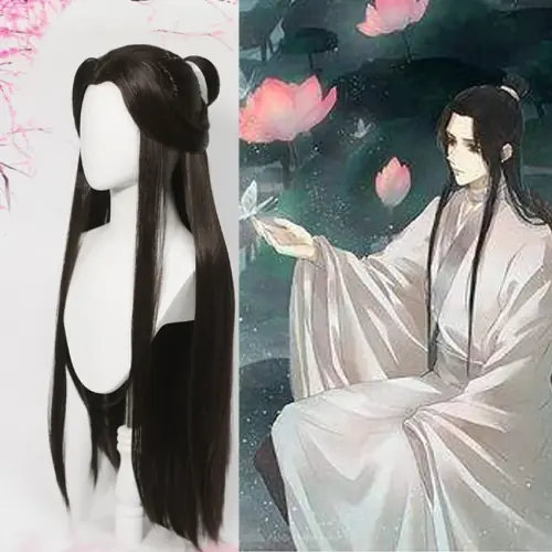 Image de Perruque Xie Lian - Cheveux Noirs pour Cosplay