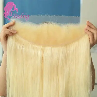Image de Perruque Dentelle Frontale Soyeuse 22 Pouces - Cheveux Vierges Blond Miel