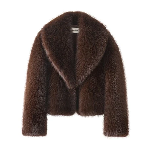 Chocolate fur coat
