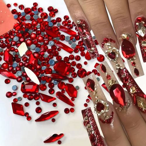 Afbeelding van Glanzende Nagelsteentjes Mix - Aurora K9 Diamanten voor Manicure