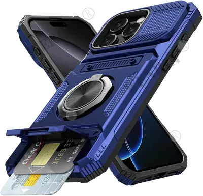 Image de Coque pour iPhone avec Anneau Rotatif Magnétique
