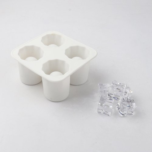 Immagine di Stampo per cubetti di ghiaccio in silicone Stampo per blocchi di ghiaccio a quattro fori Stampi per ...