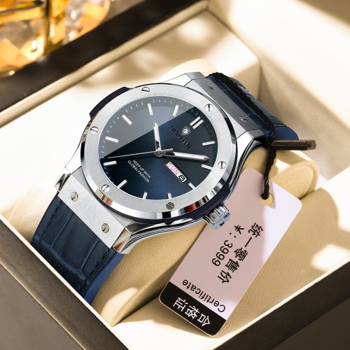 Image of New Leather Casual Clock Men Luxury Watch Automatic Watches Mens Top Man Gifts Fashion Quartz Wristwatches Relojes Para Hombres