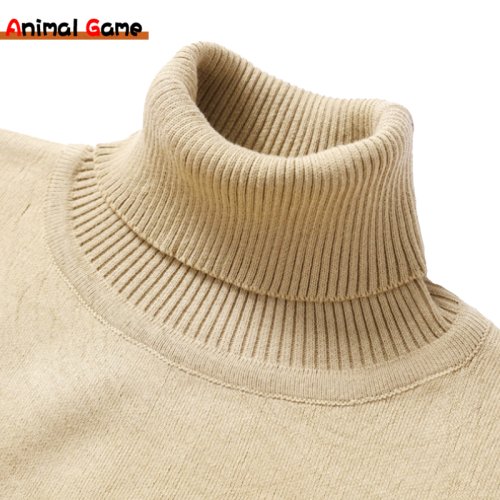 Bild von Herren Winter Rollkragenpullover aus Wolle – Warme, Casual Gestrickte Strickjacke für Herbst und Winter