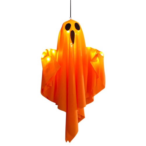 Afbeelding van Halloween Gloeiende Witte Geest Leidde Hangende Geesten Horror Rekwisieten Met Sprookjesachtige Licht Indoor Spookhuis Halloween Decoratie