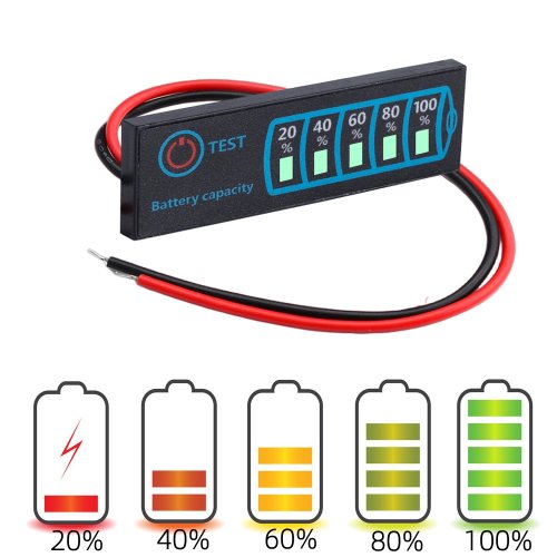 Image de Testeur de Batterie LCD - Mesure Tension et Capacité