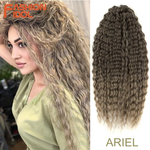 Afbeelding van Synthetische Vlechthaarverlenging met Watergolf - Ombre Blond Bruin