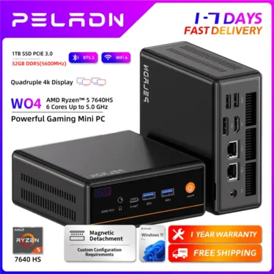 Image de Mini PC Gaming AMD Ryzen 5 7640HS - Puissant & Compact