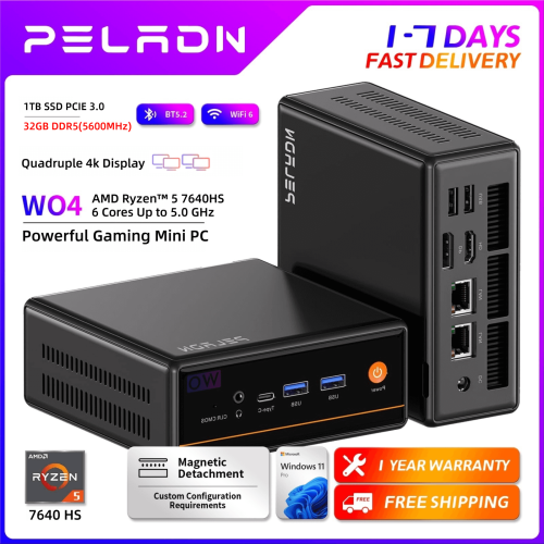 Image de Mini PC Gaming AMD Ryzen 5 7640HS - Puissant & Compact