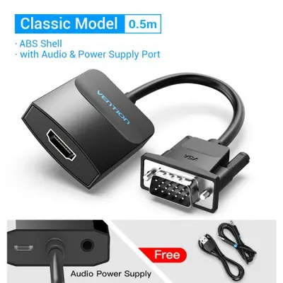Image de Adaptateur VGA vers HDMI 1080p avec Audio - Idéal pour PS4/PS3