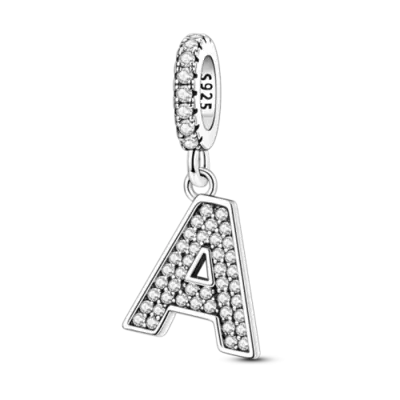 Image de Bijoux Lettres en Argent Sterling - Perles Zircon pour Bracelet