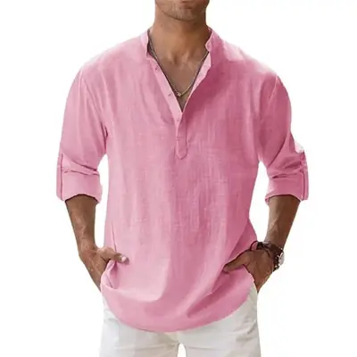 Chemises Homme Coton Lin - Style Décontracté & Été