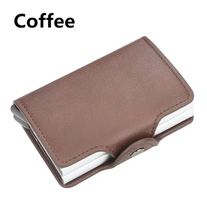 Image de Portefeuille Anti-RFID en Cuir PU avec 12 Fentes pour Cartes
