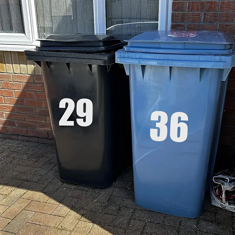 Image de Étiquettes Auto-Adhésives pour Poubelle - Numérotation Durable & Résistante