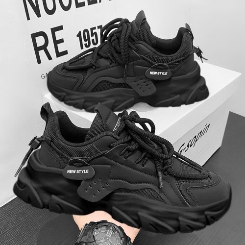 Immagine di Scarpe da uomo Scarpe da ginnastica casual con suola spessa traspirante Corsa all'aperto Quattro stagioni Nuovi uomini da tennis Suole morbide Comfort Scarpe da ginnastica maschili