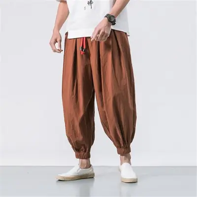 Pantalon Sarouel Homme en Lin - Large & Confortable