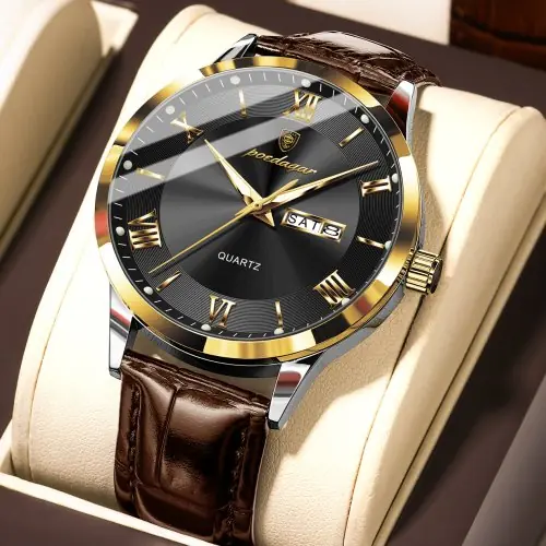 Image de Montre Homme Sport Militaire Luxe en Cuir