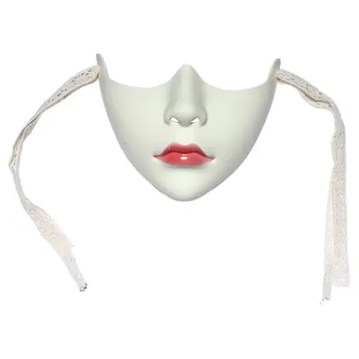 Image de Masque de Cosplay Demi-Visage en Résine - Style Mascarade