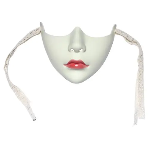 Image de Masque de Cosplay Demi-Visage en Résine - Style Mascarade