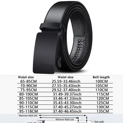 Image de Ceinture Homme Cuir Luxe Boucle Automatique - Style Affaires & Décontracté