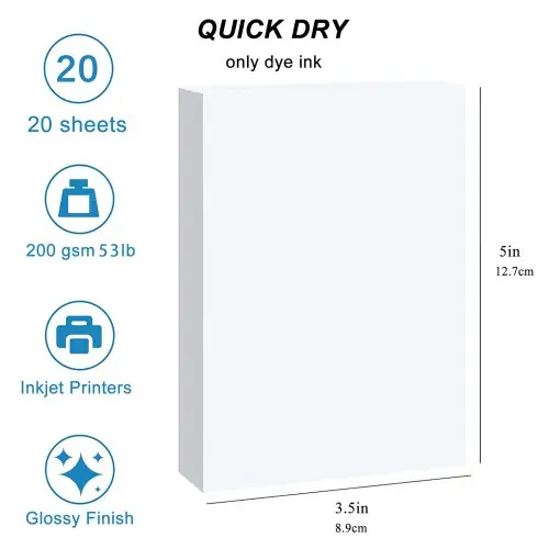 Image de Papier Photo Brillant A4 200g - Imprimante Jet d'Encre