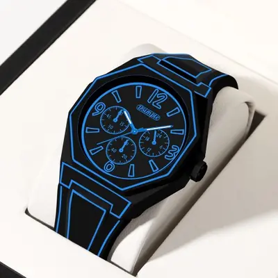 Image de Montre Quartz Style Preppy - Bracelet Silicone Unisexe