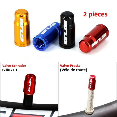 Immagine di Tappi Valvola in Alluminio CNC per Bicicletta - Protezione Antipolvere
